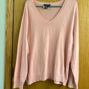 Light weight pink sweater plus size